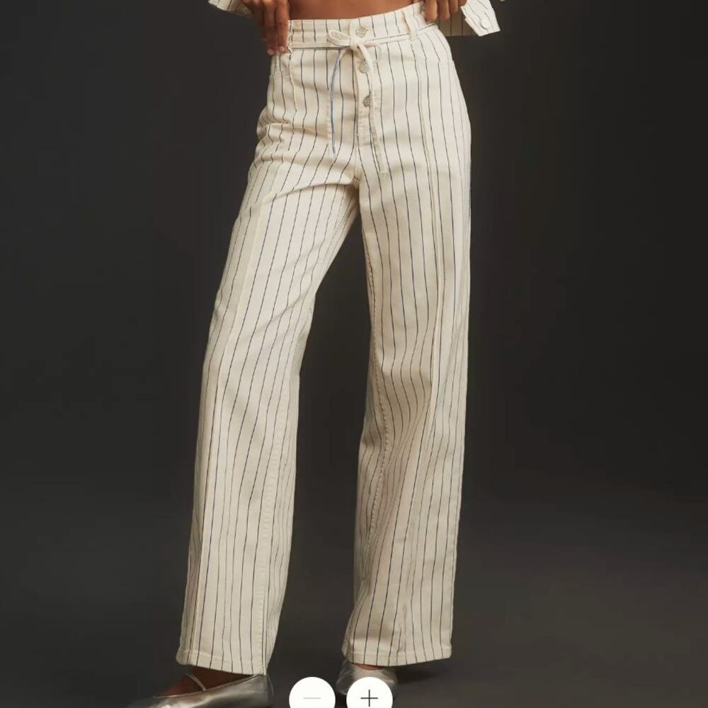 Baum und Pferdgarten Ninia Pinstriped Jeans White Sand
